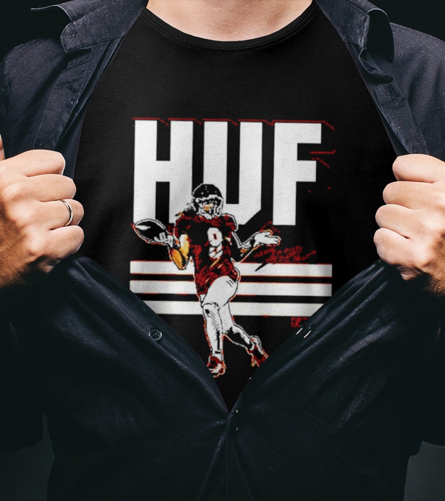 HUF Football Player Number 8 Bold Shrugging T-Shirt