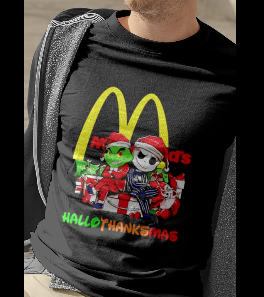 McDonald's Grinch Jack Skellington Hallothanksmas 2026 T-Shirt
