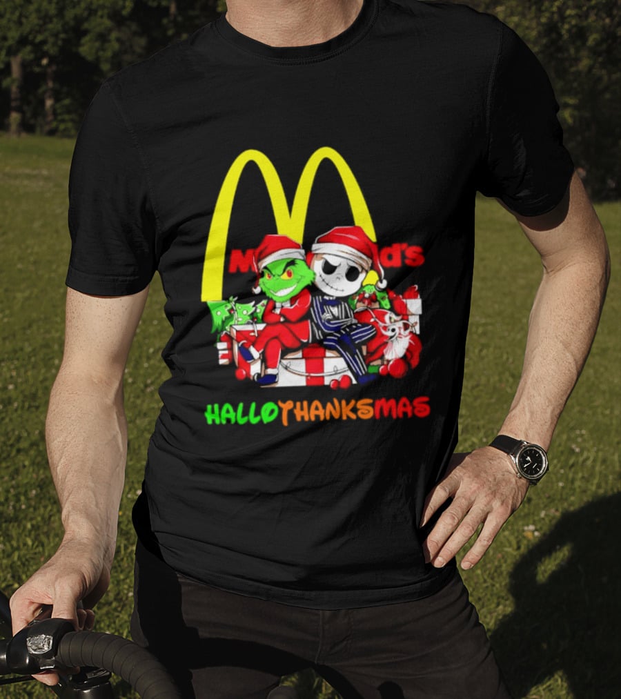 McDonald's Grinch Jack Skellington Hallothanksmas 2026 T-Shirt