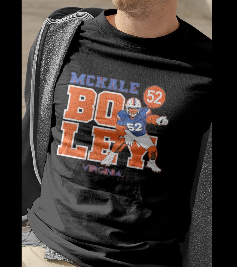 Mckale Boley 52 Virginia Football Cavaliers T-Shirt