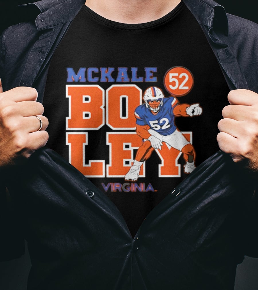 Mckale Boley 52 Virginia Football Cavaliers T-Shirt