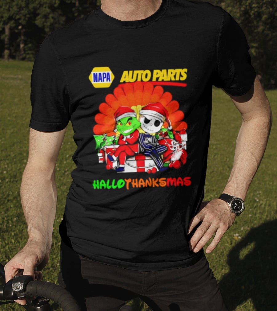 Napa Auto Parts Grinch Jack Skellington Hallothanksmas 2026 T-Shirt