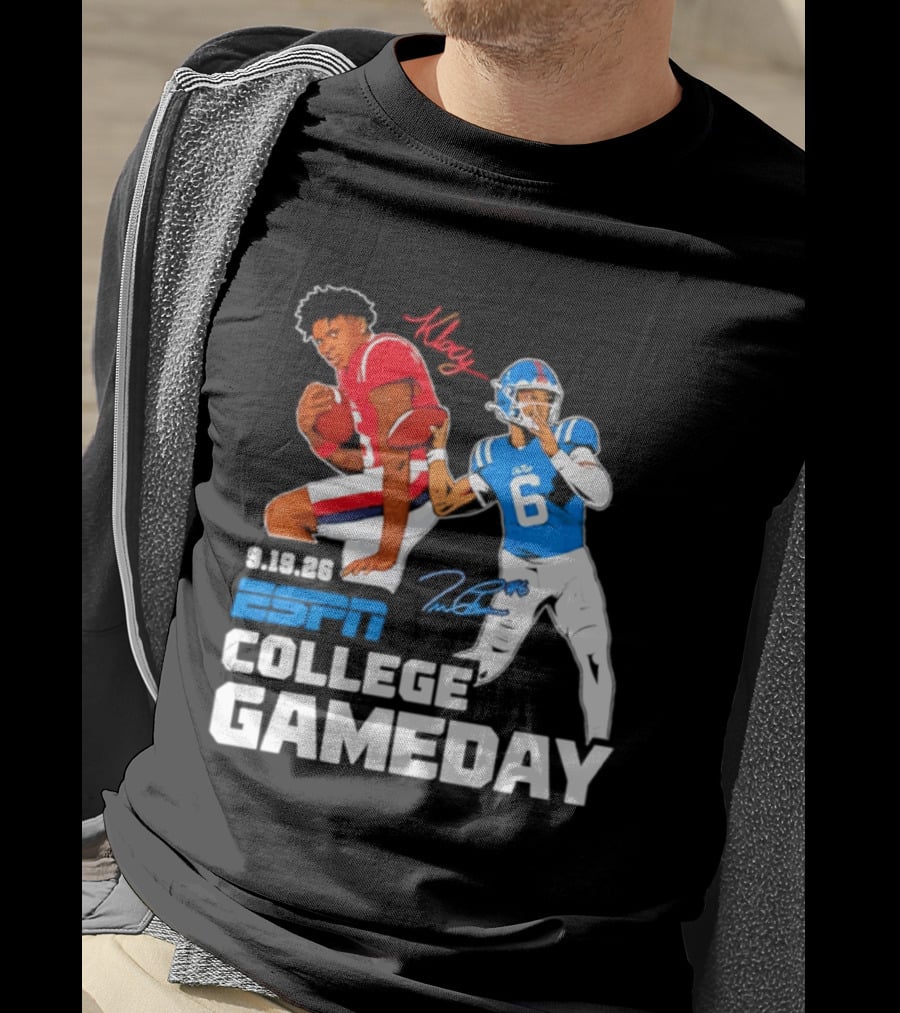 Ole Miss Football 2026 ESPN College Gameday King Number 6 T-Shirt