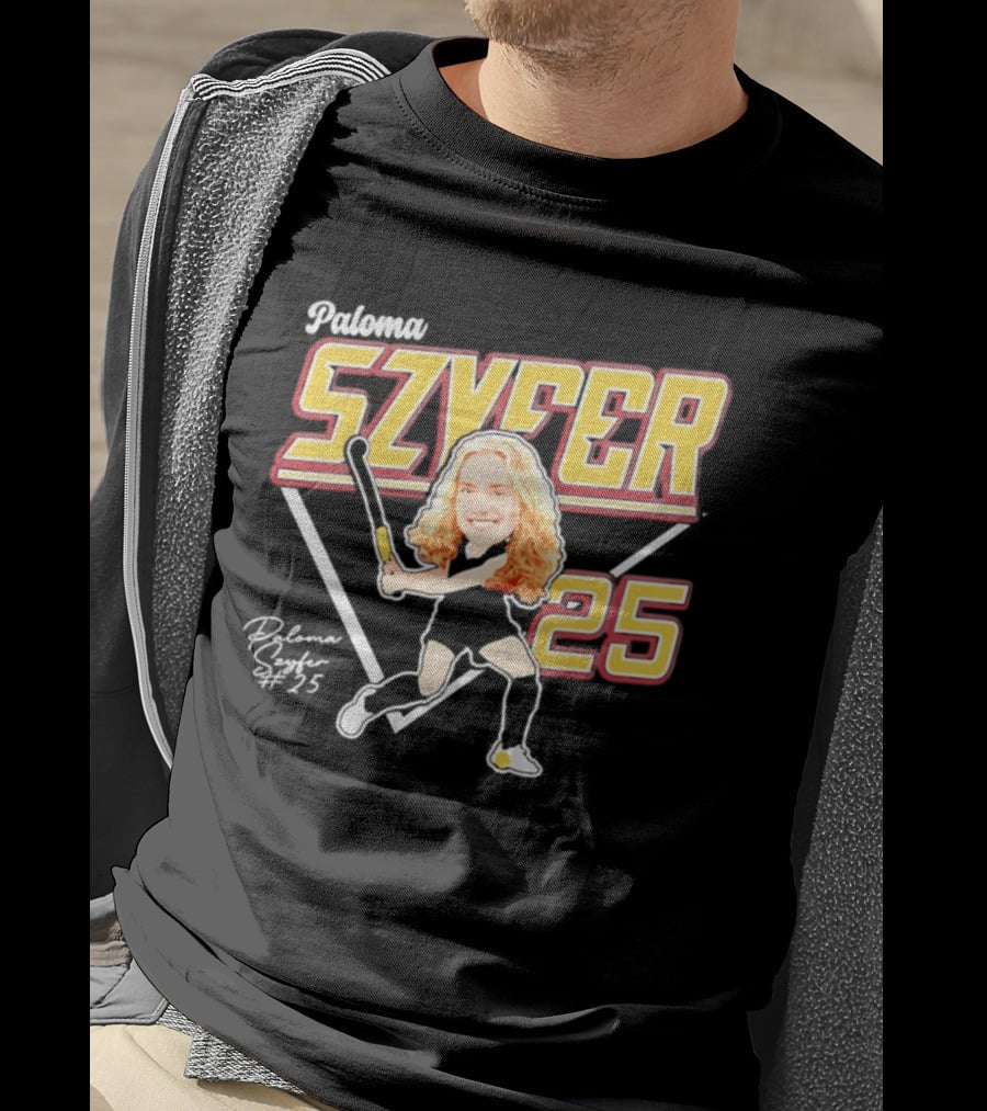 Paloma Szyfer 25 Oberlin Hockey NCAA Caricature T-Shirt