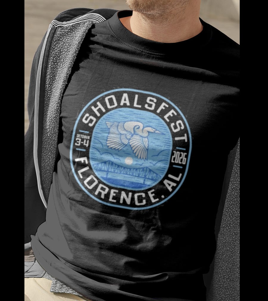 ShoalsFest 2026 Florence Alabama McFarland Park October 3 Bird And Bridge T-Shirt