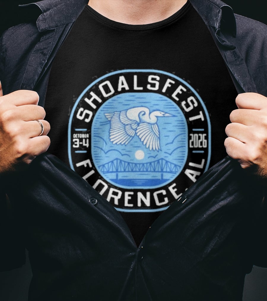 ShoalsFest 2026 Florence Alabama McFarland Park October 3 Bird And Bridge T-Shirt
