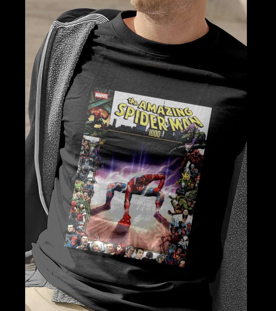 The Amazing Spider Man 1000 Cover Marvel Crossover Featuring Iconic Heroes And Villains T-Shirt