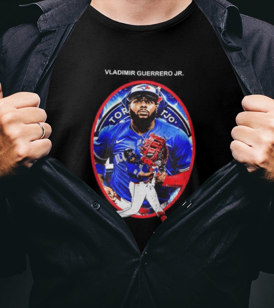 Vladimir Guerrero Jr Toronto Blue Jays Baseball Two Sided T-Shirt