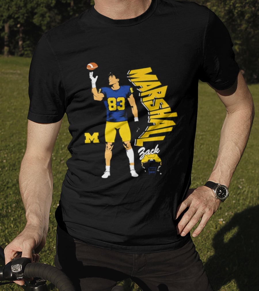 Zack Marshall Michigan Wolverines NCAA Football Number 83 Moment T-Shirt