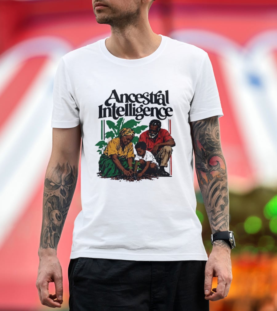 Ancestral Intelligence Heritage Wisdom Family Planting Scene T-Shirt