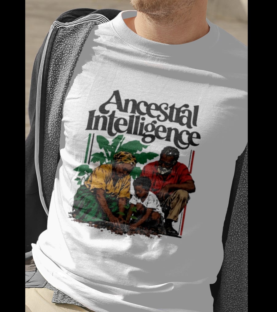 Ancestral Intelligence Heritage Wisdom Family Planting Scene T-Shirt