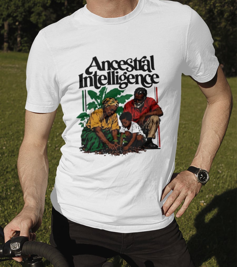 Ancestral Intelligence Heritage Wisdom Family Planting Scene T-Shirt