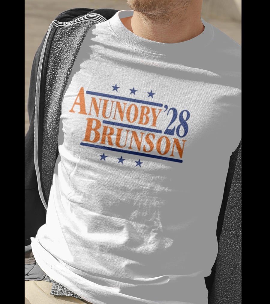 Anunoby Brunson 28 New York Knicks Stars Basketball T-Shirt