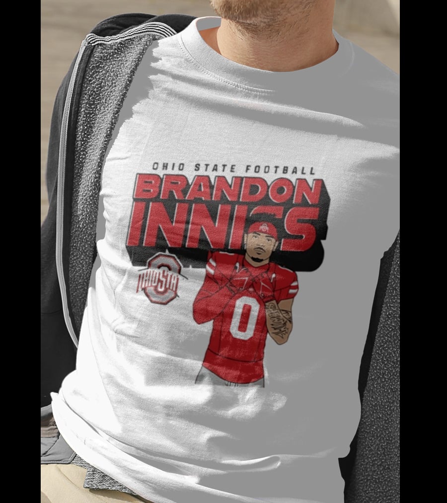 Ohio State Football Brandon Inniss Number 0 Ohio State T-Shirt