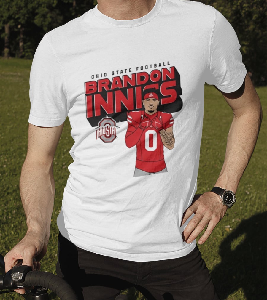 Ohio State Football Brandon Inniss Number 0 Ohio State T-Shirt