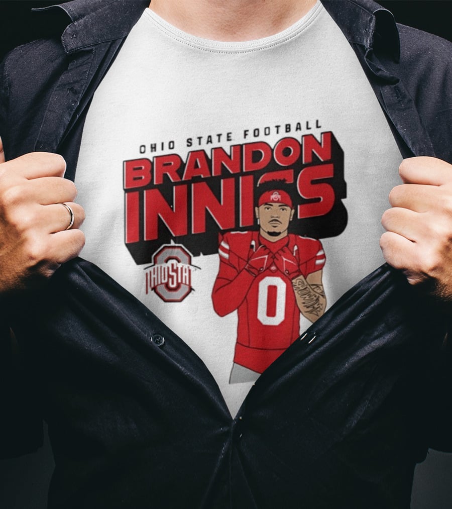 Ohio State Football Brandon Inniss Number 0 Ohio State T-Shirt