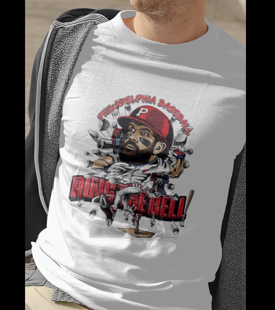 Bryce Harper Philadelphia Baseball Ring The Bell Caricature T-Shirt