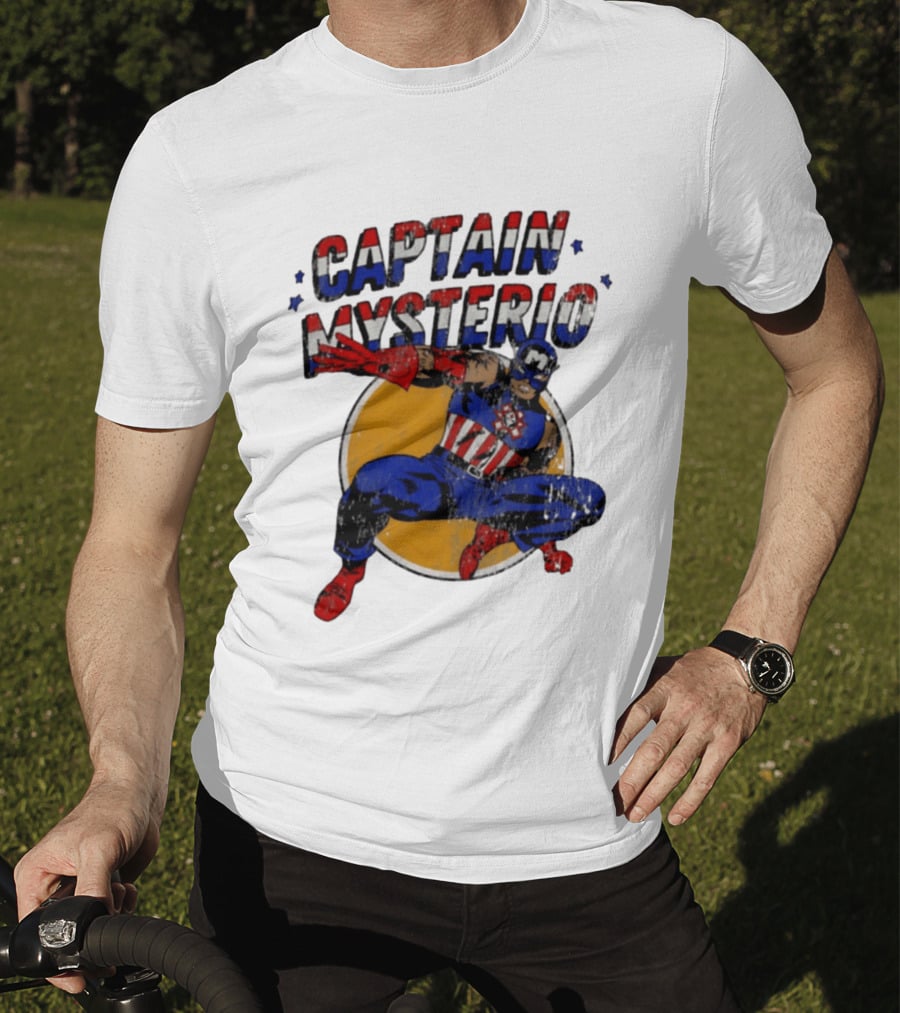 Captain Mysterio Lucha Libre Marvel Comics Mashup T-Shirt