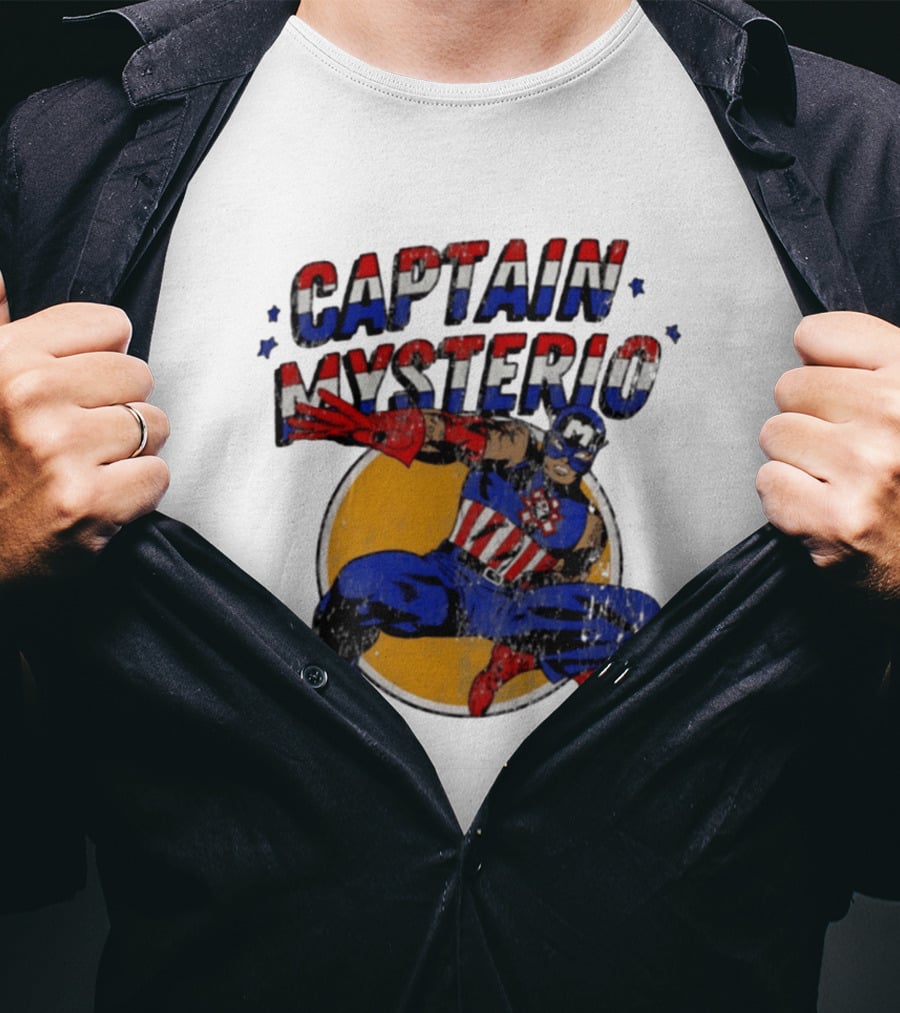 Captain Mysterio Lucha Libre Marvel Comics Mashup T-Shirt