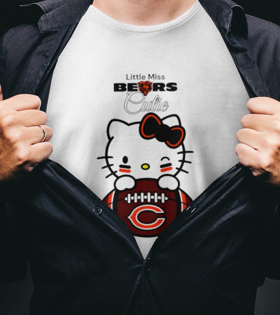 Chicago Bears 2026 Hello Kitty Little Miss Bears Cutie Football Edition T-Shirt