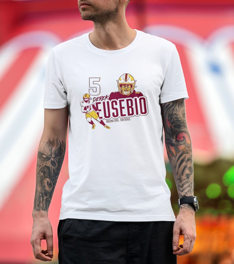 Derek Eusebio 5 Arizona State Sun Devils Football T-Shirt