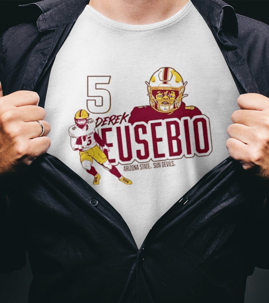Derek Eusebio 5 Arizona State Sun Devils Football T-Shirt