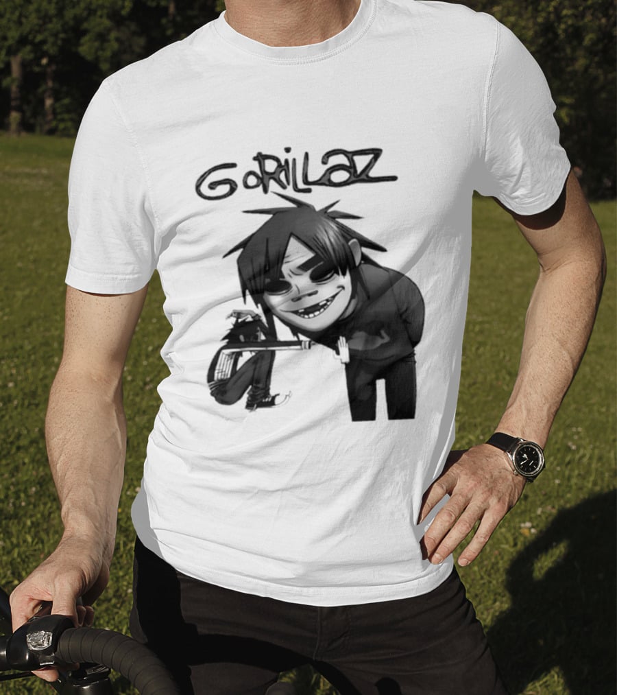 Gorillaz Band Damon Albarn Jamie Hewlett Character Art Alternative Rock T-Shirt