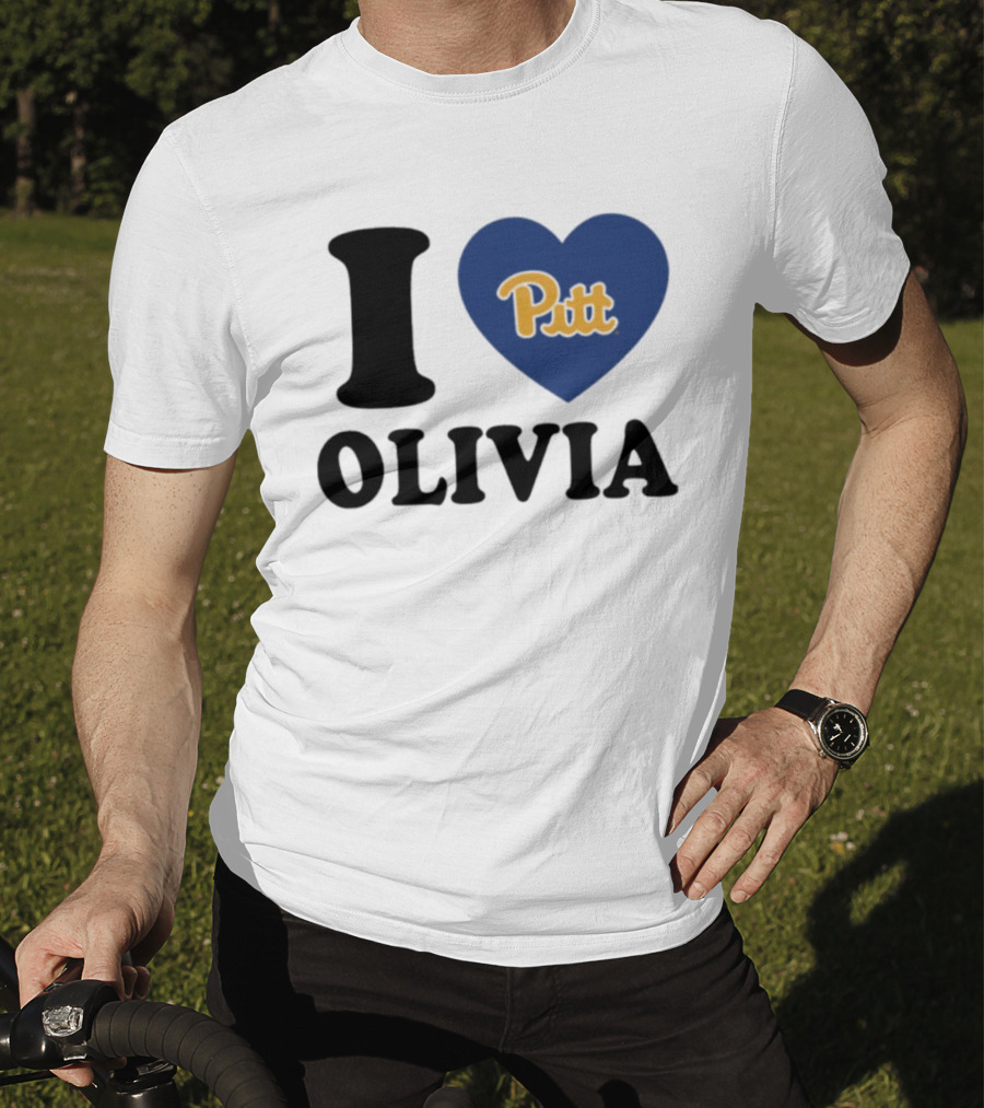 I Love Olivia Pitt Panthers Heart Logo Pittsburgh T-Shirt