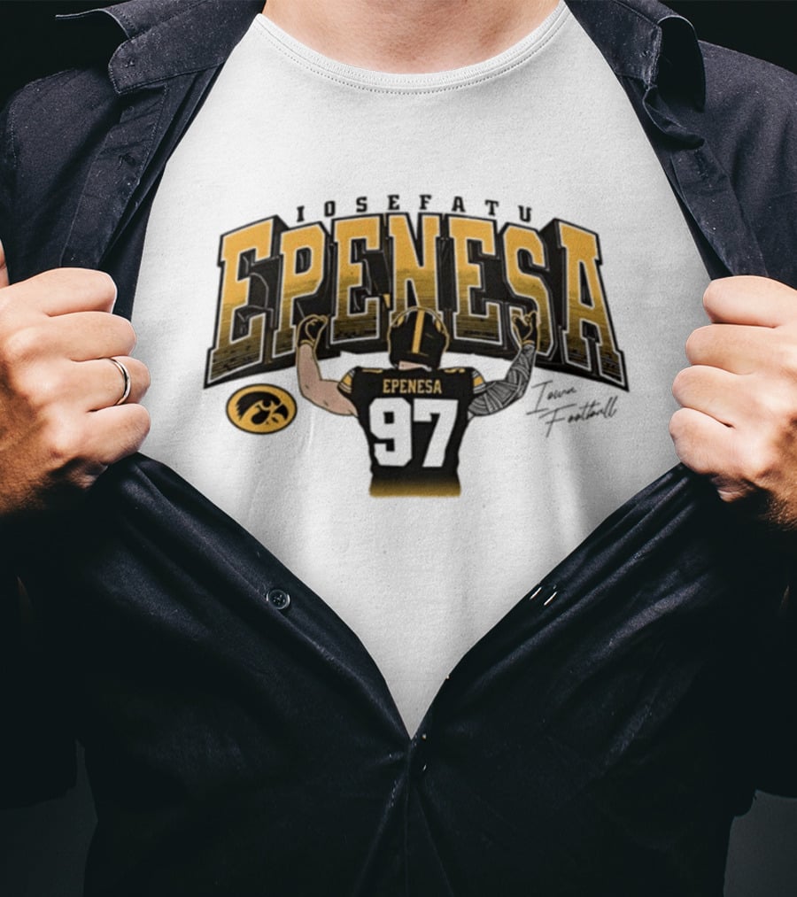 Iosefatu Epenesa Iowa Hawkeyes 97 Fan Football T-Shirt