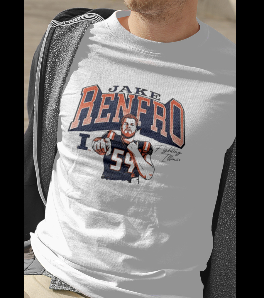 Jake Renfro Illinois Fighting Illini Football 54 T-Shirt