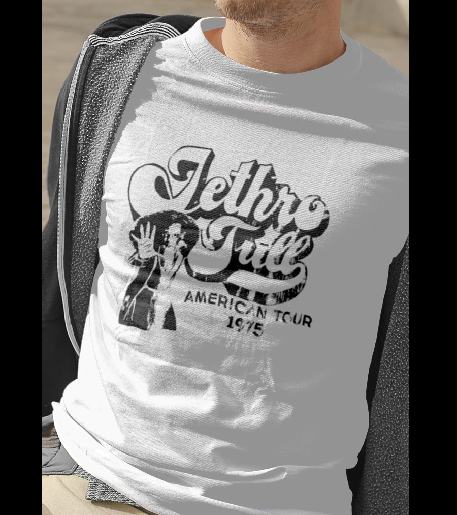 Jethro Tull Ian Anderson American Tour 1975 Vintage Rock Band T-Shirt