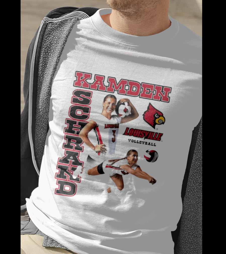 Kamden Schrand Louisville Cardinals Volleyball NCAA Sports Team Player Action T-Shirt