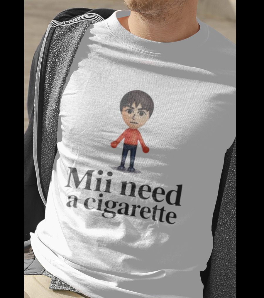 Mii Need A Cigarette Funny Mii T-Shirt