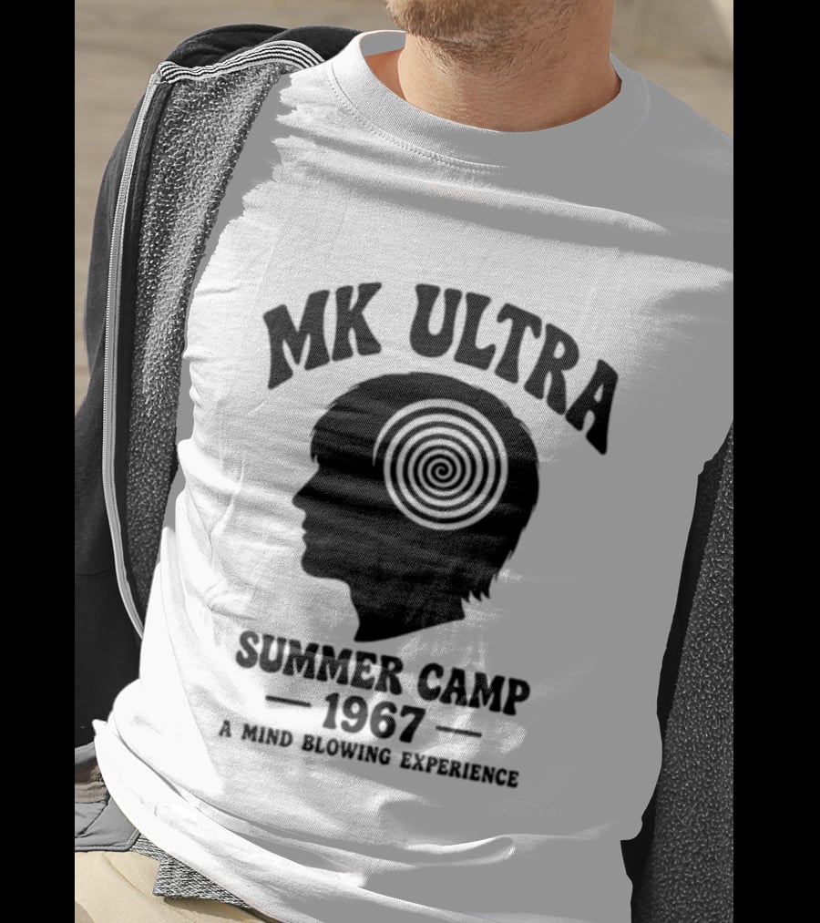 MK Ultra Summer Camp 1967 A Mind Blowing Experience Silhouette Spiral T-Shirt