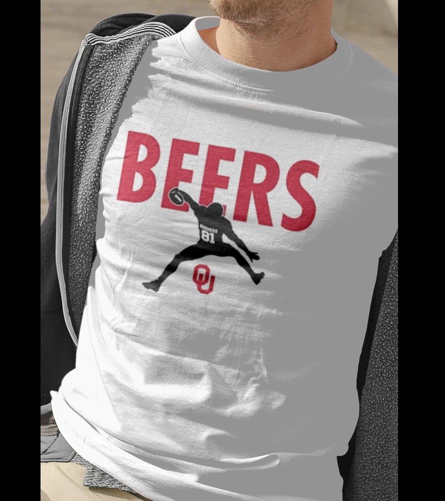 BEERS Oklahoma Sooners Football Hurdle 81 T-Shirt