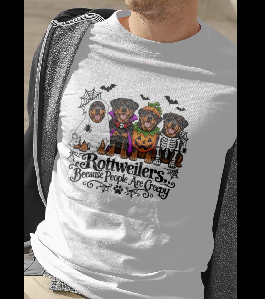 Rottweilers Halloween Costumes Because People Are Creepy T-Shirt