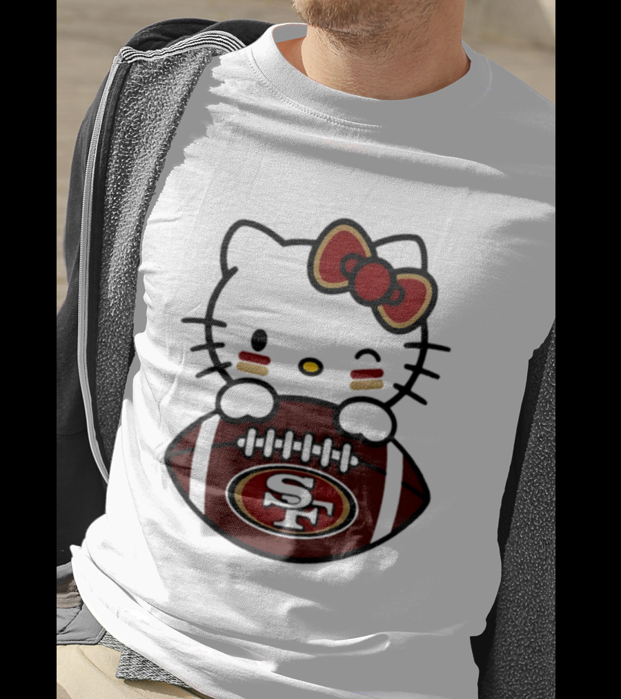 San Francisco 49ers Hello Kitty Collaboration Football 2026 Season T-Shirt