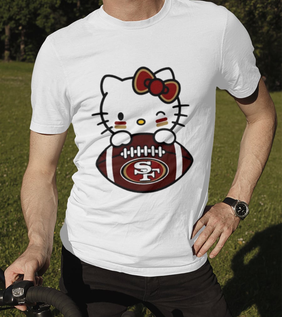 San Francisco 49ers Hello Kitty Collaboration Football 2026 Season T-Shirt