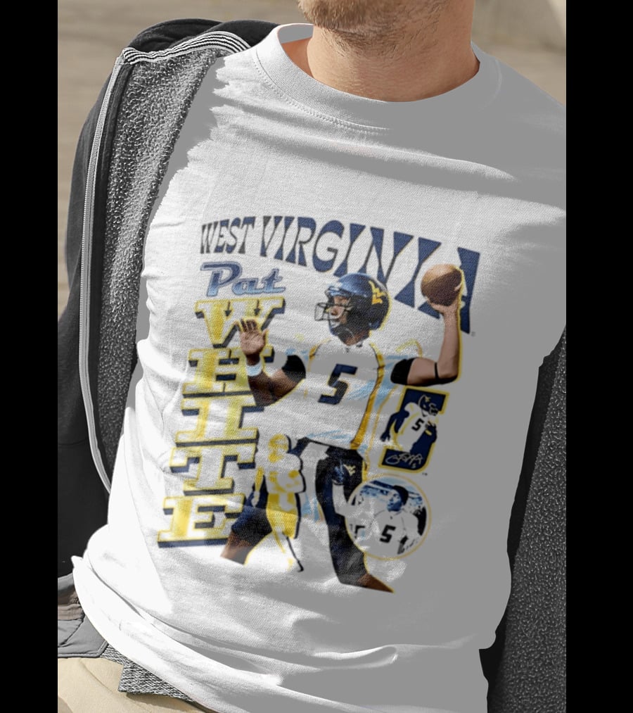 West Virginia Pat White NCAA Football Player Number 5 T-Shirt