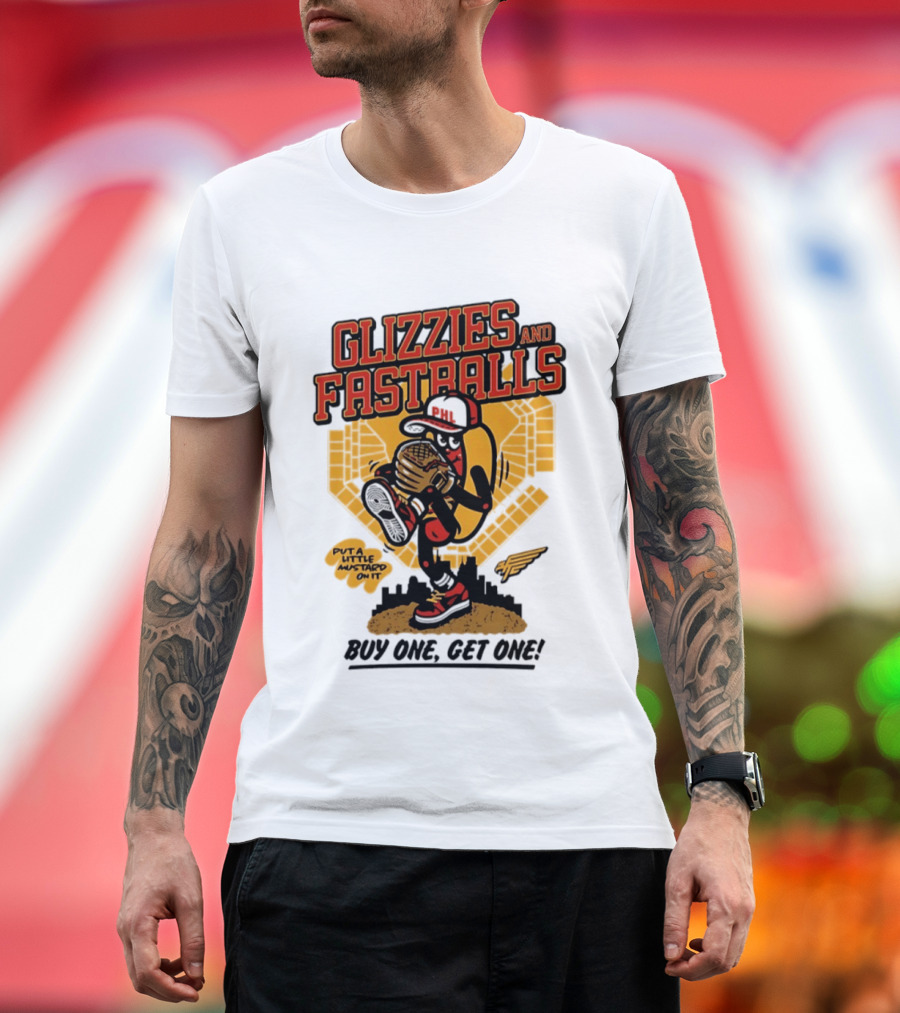 Glizzies And Fastballs Philly Baseball Buy One Get One T-Shirt