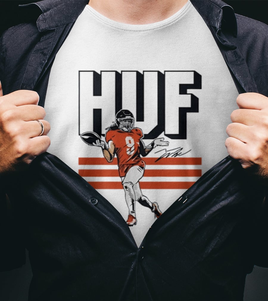 Talanoa Hufanga HUF Football Number 9 Denver Broncos T-Shirt
