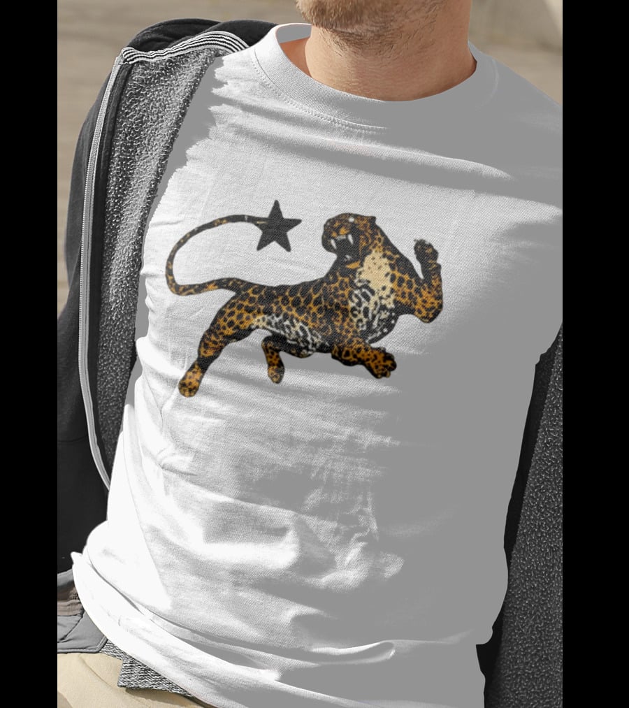 Leopard Star Wild Cat Fierce Roar T-Shirt