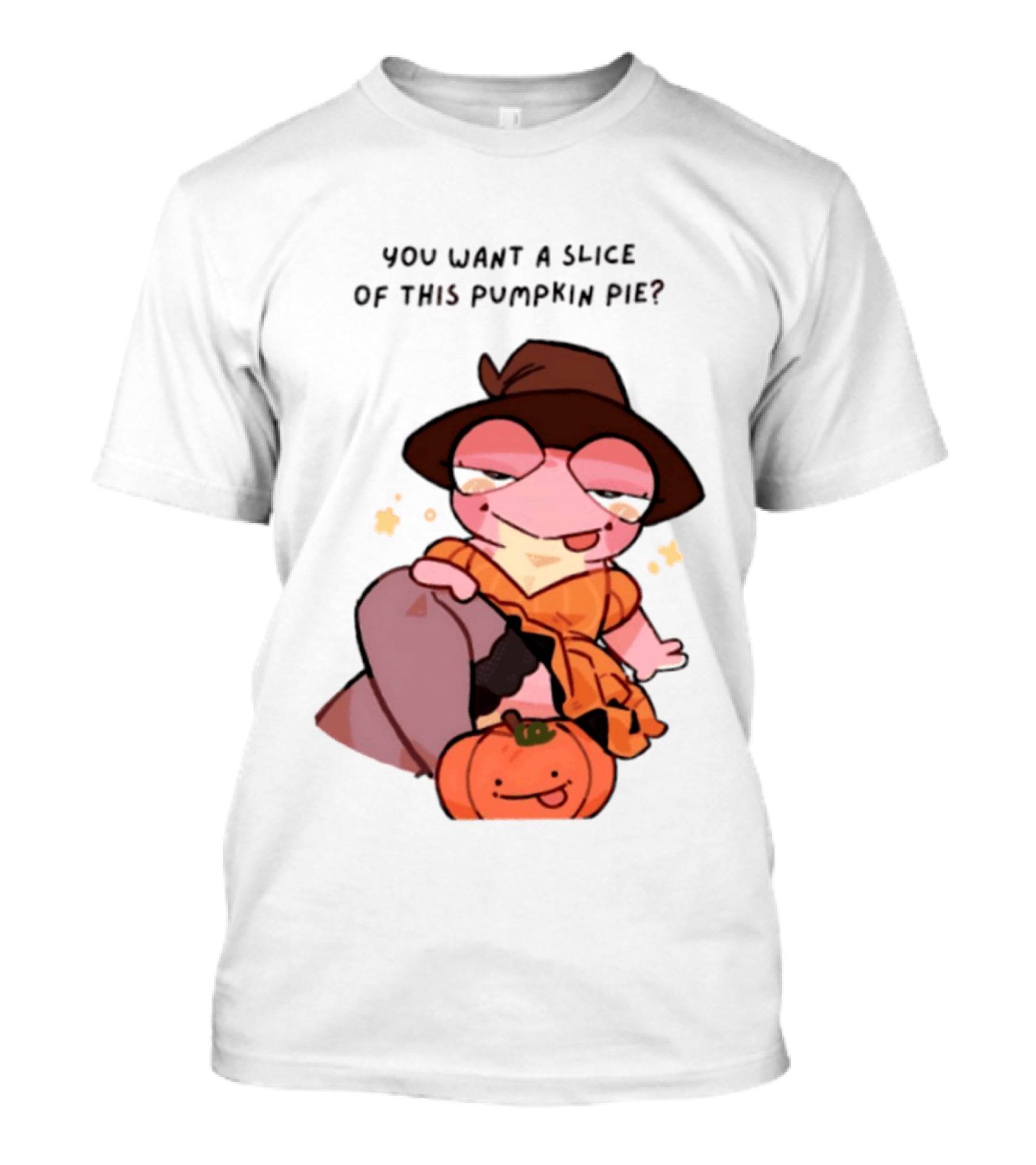 You Want A Slice Of This Pumpkin Pie Frog In Witch Hat With Pumpkin T-Shirt