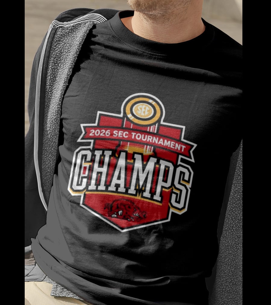 2026 SEC Tournament Champs Arkansas Men's Basketball T-Shirt