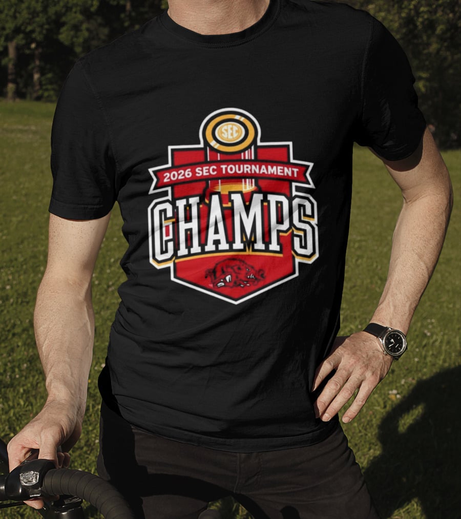 2026 SEC Tournament Champs Arkansas Men's Basketball T-Shirt