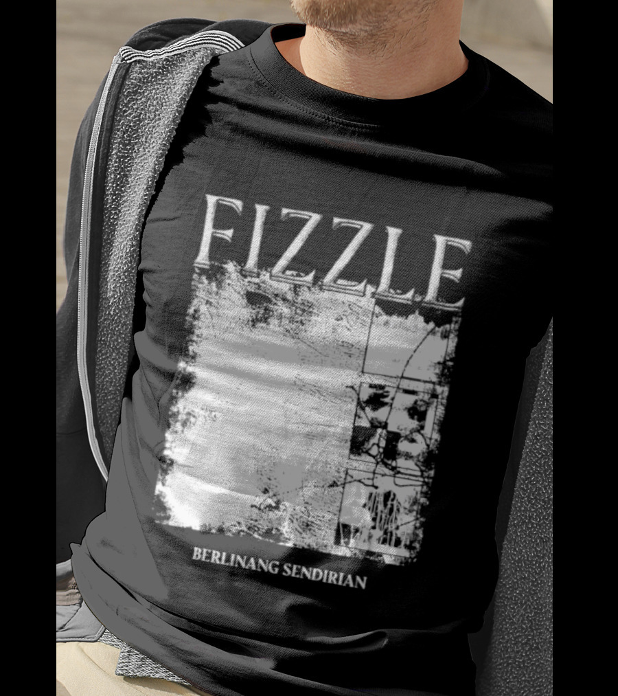 Fizzle Berlinang Sendirian Indie Rock Music T-Shirt