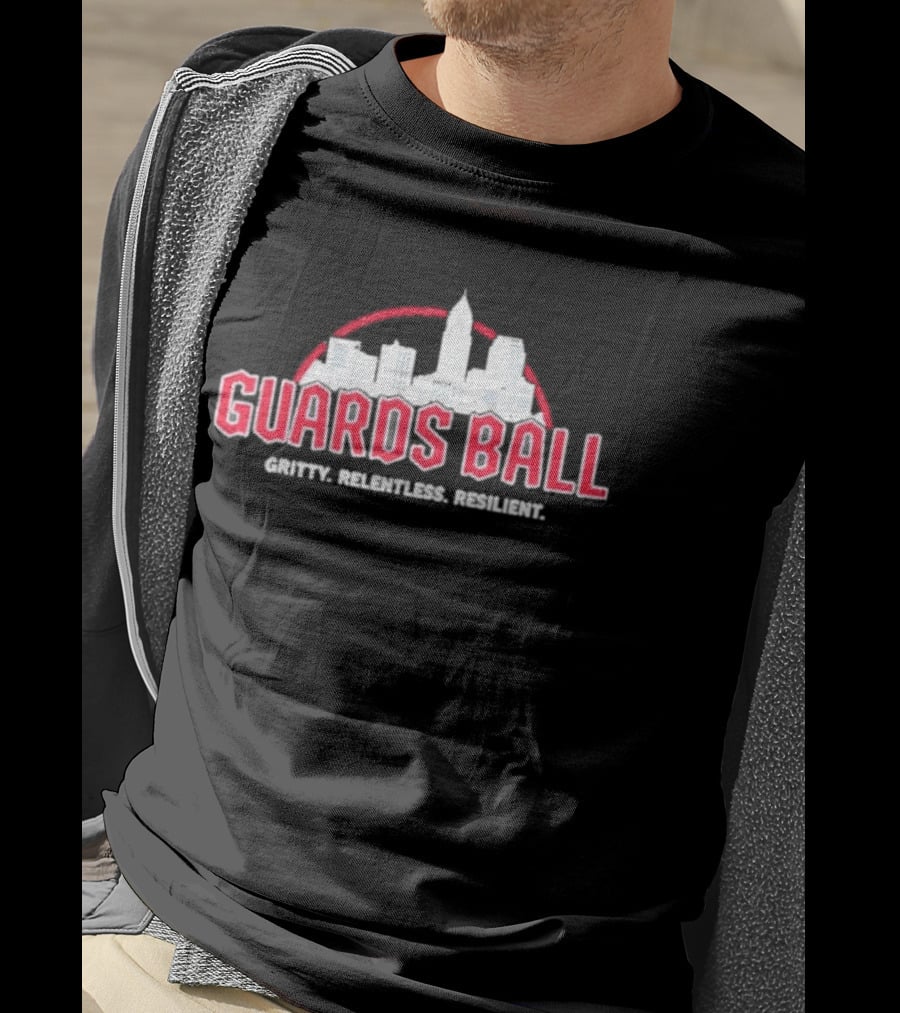 Guards Ball Gritty Relentless Resilient City Skyline T-Shirt