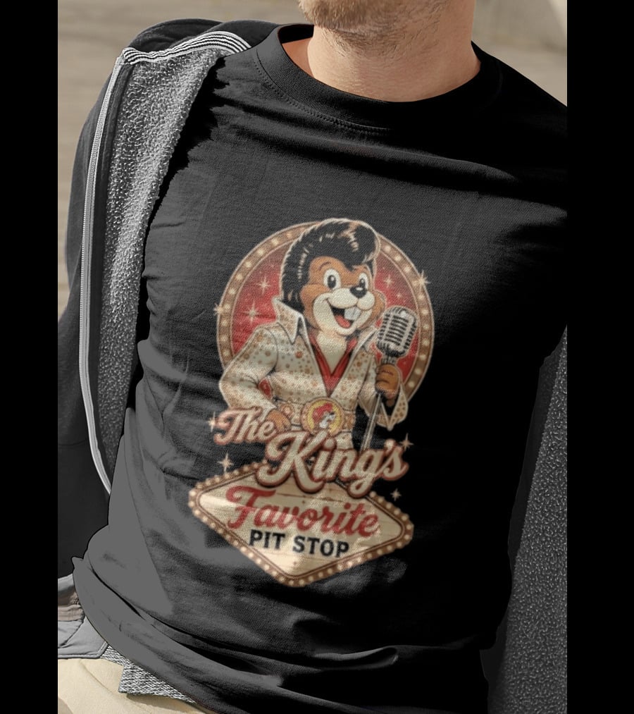 The King's Favorite Pit Stop Buc Ee's Elvis Presley Rock And Roll Roadhouse T-Shirt