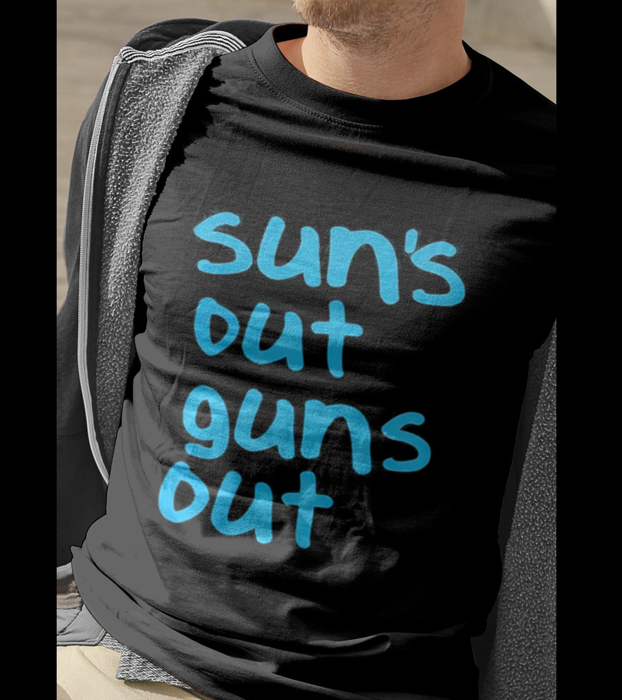 Sun's Out Guns Out Channing Tatum Blue T-Shirt