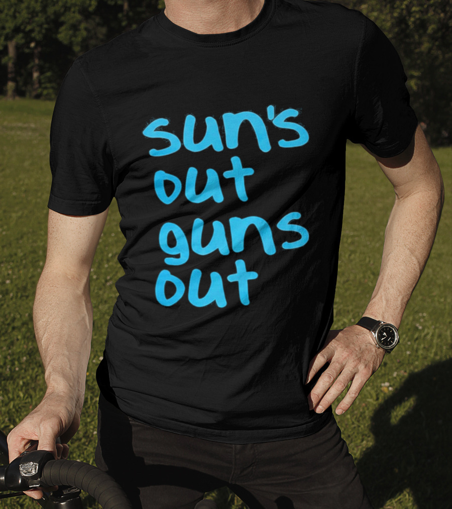 Sun's Out Guns Out Channing Tatum Blue T-Shirt